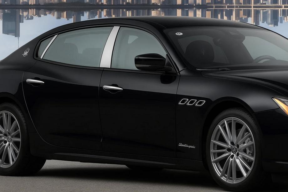 Maserati Quattroporte 2013-2023 Edelstahl Türsäulen Abdeckungen (4 Stk) Image