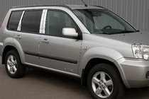 Nissan X-trail T30 2002-2007 Edelstahl Türsäulen Abdeckungen (8 Stk) Foto 1