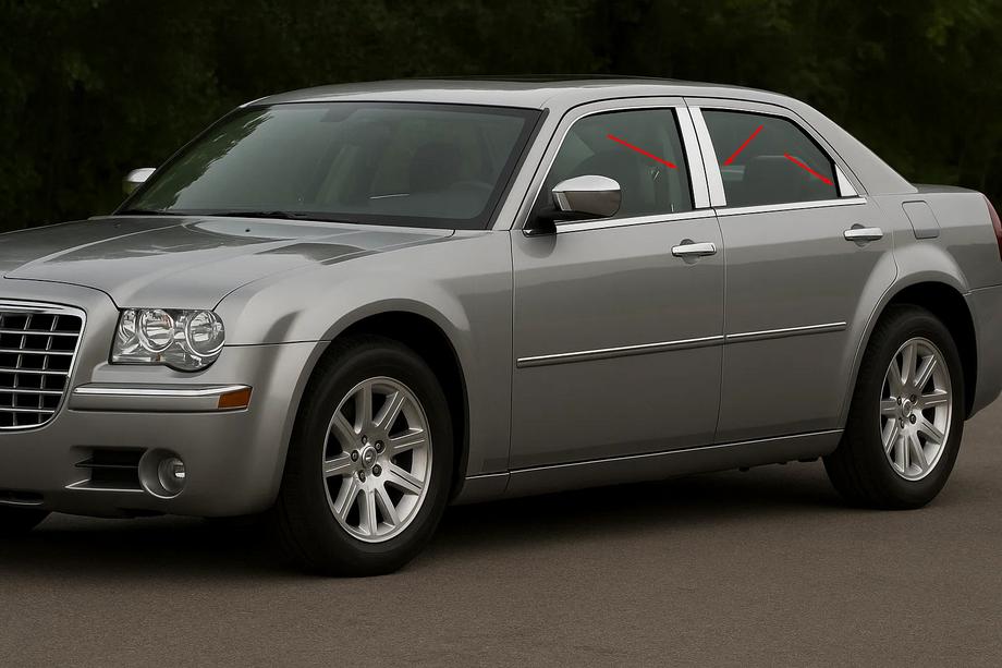 Chrysler C300 2004-2011 Edelstahl Türsäulen Abdeckungen (6 Stk) Image