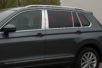 Volkswagen Tiguan 2016-2023 Edelstahl Türsäulen Zierleisten (10 Stk) Foto 1