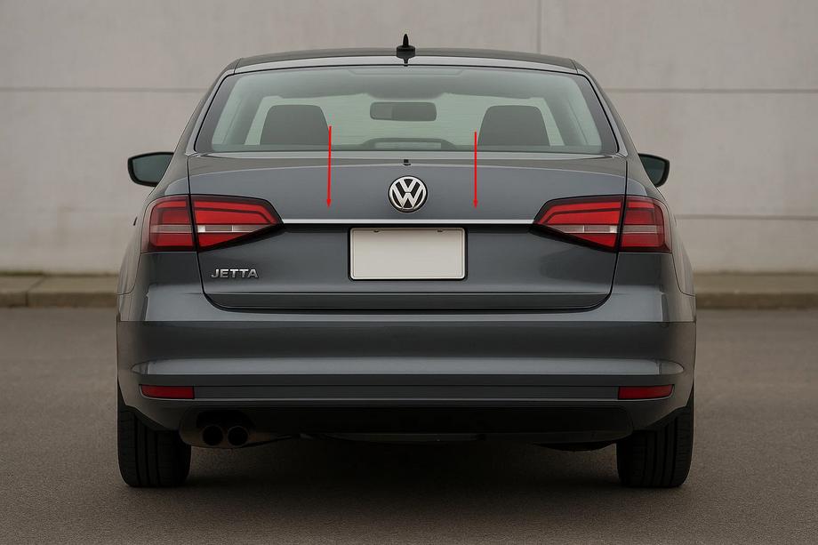 Volkswagen Jetta 2011-2018 Chromleiste über dem Kennzeichen (Carmos Edelstahl) Image