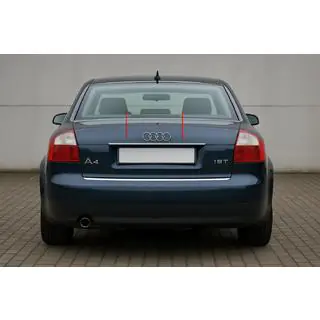 Chromleiste über dem Kennzeichen (Carmos Edelstahl) V-2 Audi A4 B6 2000-2004 Foto 1