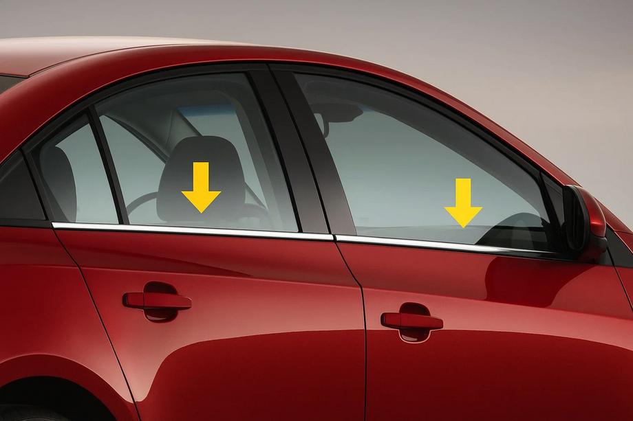 Renault Symbol 1999-2008 Fensterzierleisten Edelstahl Aussen (Sedan, 4 Stk) Image