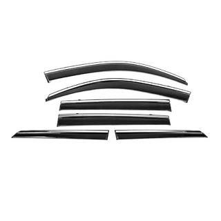 Windabweiser mit Chromleisten Niken Luxury (6 Stk) Toyota Land Cruiser Prado 150 2009-2023 Foto 2