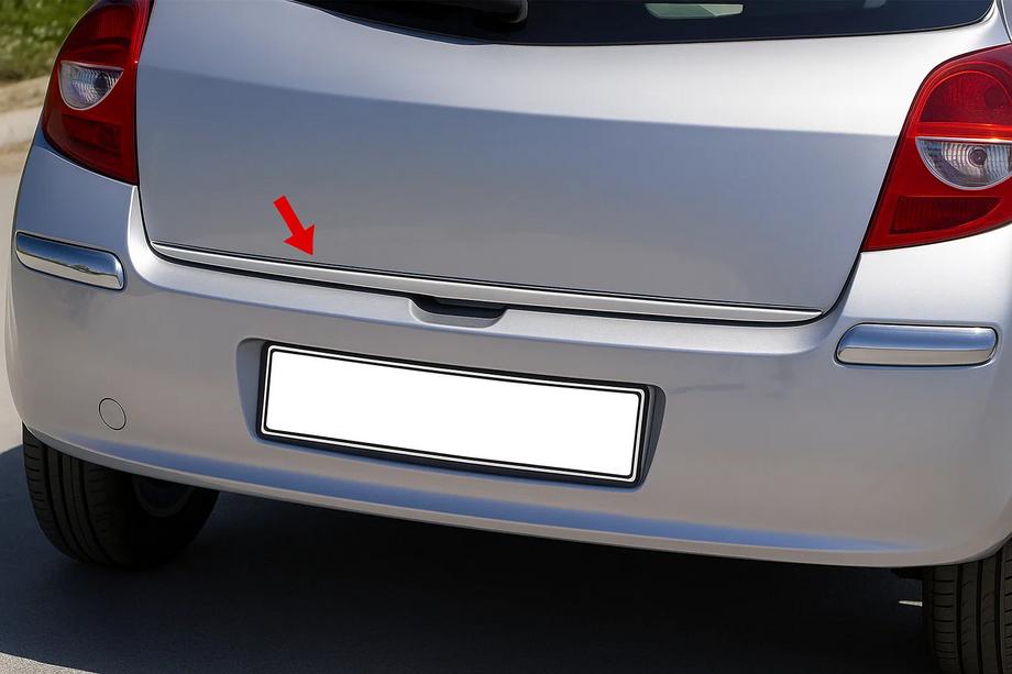 Renault Clio III 2005-2012 Kofferraumleiste Edelstahl Foto 1
