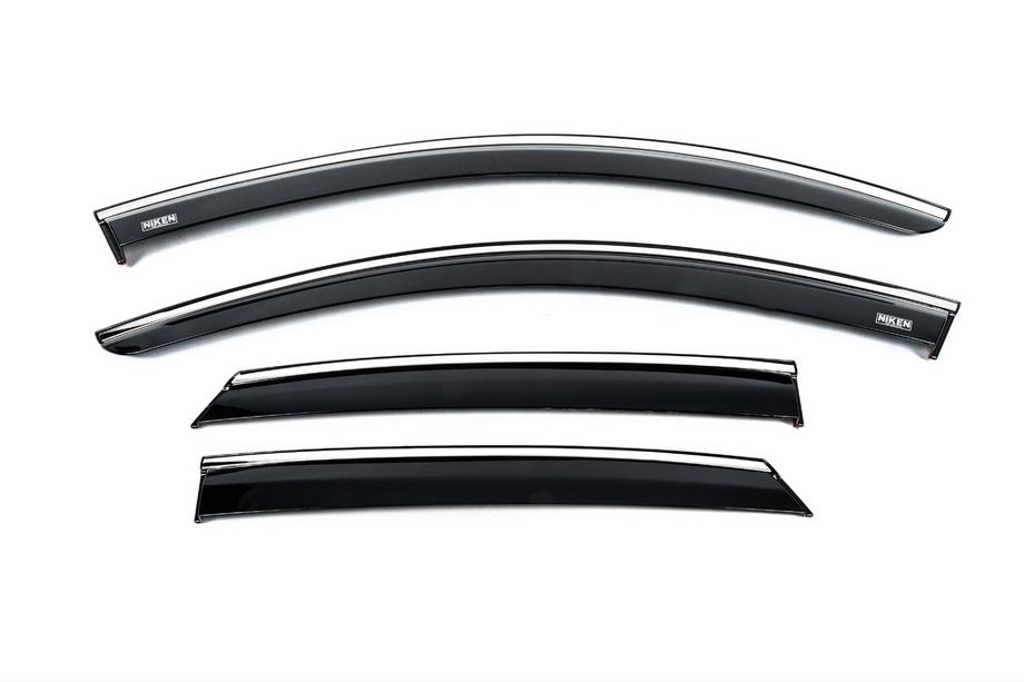 Opel Corsa F 2019- Windabweiser mit Chromleiste (4 Stk, Niken) Image