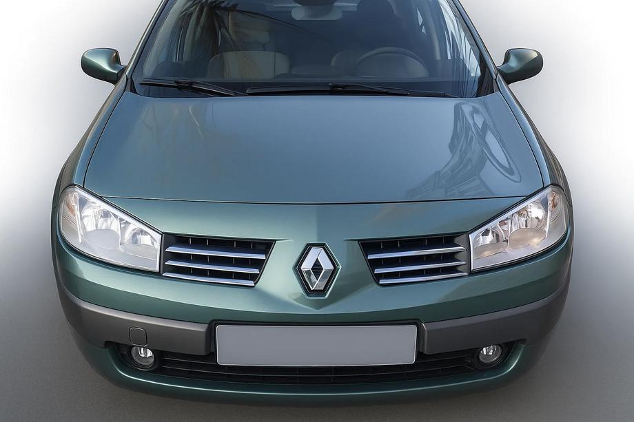 Renault Megane II 2004-2009 Chrom Kühlergrill Abdeckungen (Modell 2004-2006, 6 Stück, Edelstahl) OmsaLine - Italienischer Edelstahl Image