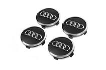 Audi Felgendeckel 57/61 mm mit Ring (4 Stk, schwarz) Foto 2