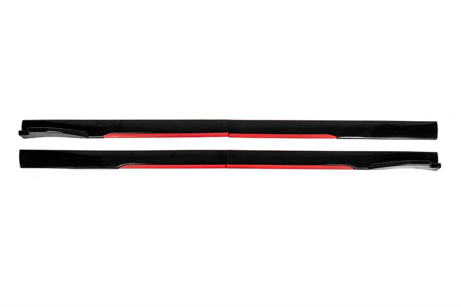 Universelle Seitenschweller Aufsätze Niken Red (ABS) (4Stk) Foto 3