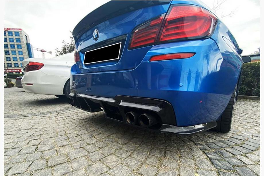 BMW 5 Series F10/F11 2010–2016 Heckdiffusor DPT V-1 (für M-Performance, Schwarz Glanz) Image