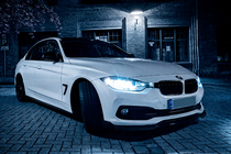 BMW 3 Series F30/F31 2012-2019 DPT Frontlippe für Serienversion (2015-2018, Schwarz Glanz) Foto 5