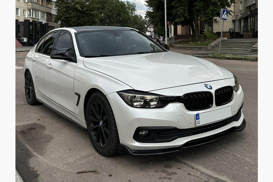 BMW 3 Series F30/F31 2012-2019 DPT Frontlippe für Serienversion (2015-2018, Schwarz Glanz) Image