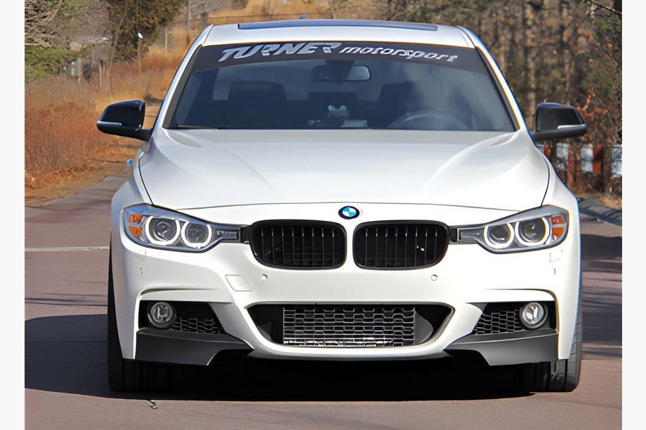 BMW 3 Series F30/F31 2012-2019 Frontspoiler DPT Flap (für M-Performance, Schwarz Glanz) Image