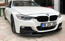 BMW 3 Series F30/F31 2012-2019 Frontspoiler DPT Lip (für M-Performance, Schwarz Glanz) Foto 1