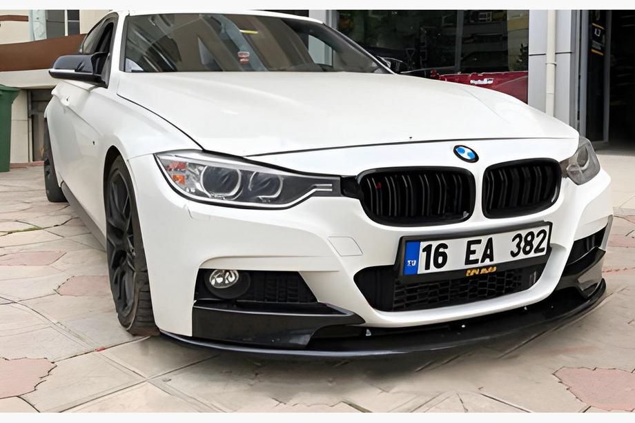 BMW 3 Series F30/F31 2012-2019 Frontspoiler DPT Lip (für M-Performance, Schwarz Glanz) Image