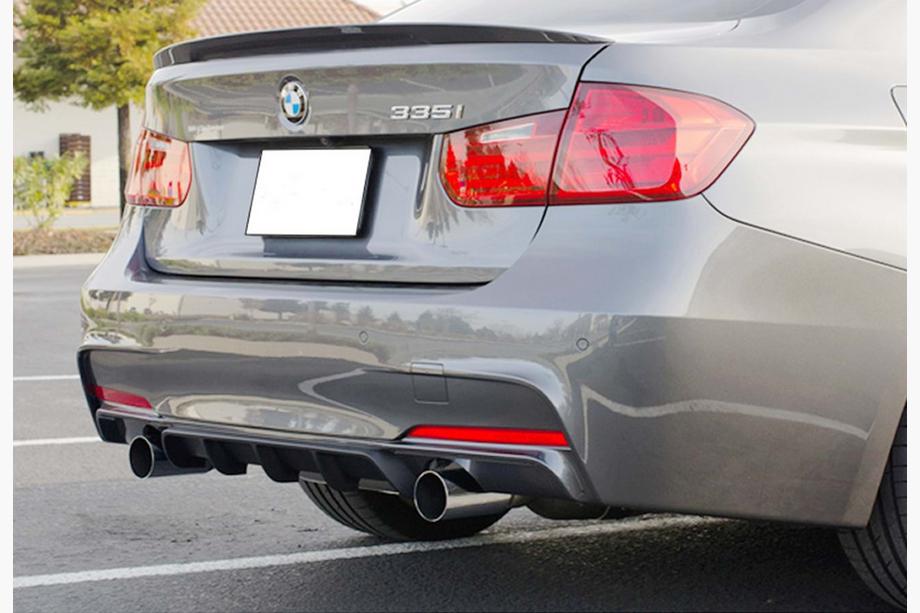 BMW 3 Series F30/F31 2012-2019 Heckdiffusor DPT V-4 (für M Performance, Schwarz Glanz) Image