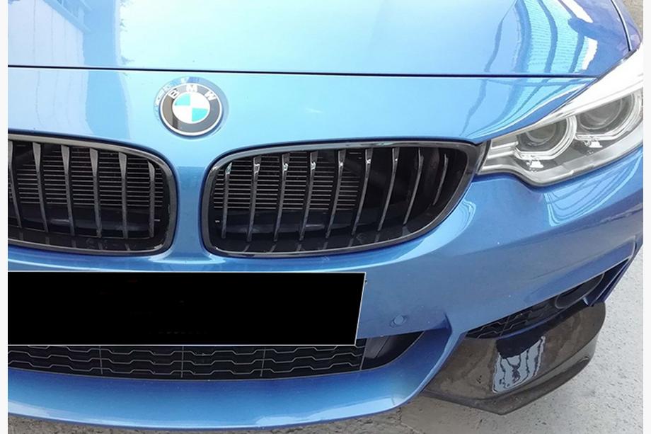 BMW 4 Series F32/F33/F36 2012-2020 Frontspoiler DPT Flap V-1 (für M-Technic, Schwarz Glanz) Foto 5