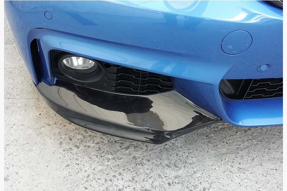 BMW 4 Series F32/F33/F36 2012-2020 Frontspoiler DPT Flap V-1 (für M-Technic, Schwarz Glanz) Foto 6