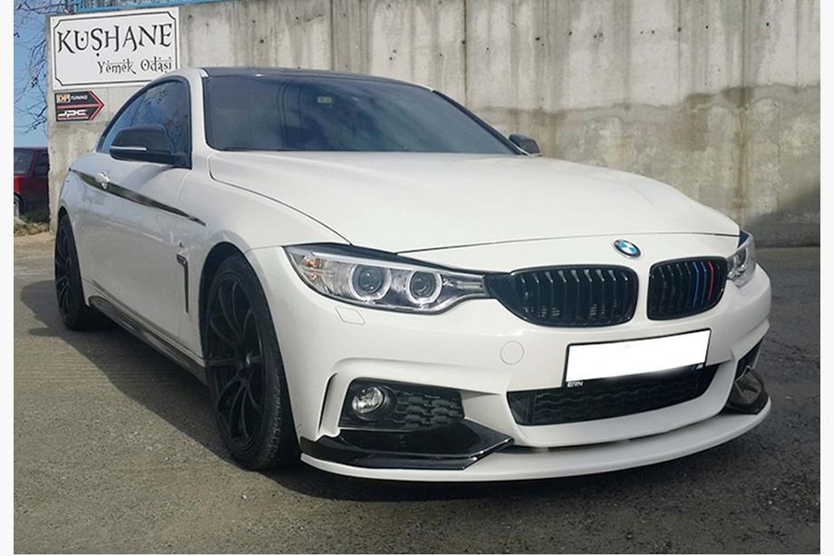 BMW 4 Series F32/F33/F36 2012-2020 Frontlippe für Frontstoßstange DPT LIP V-3 (für M-Sport, Schwarz glänzend) Image