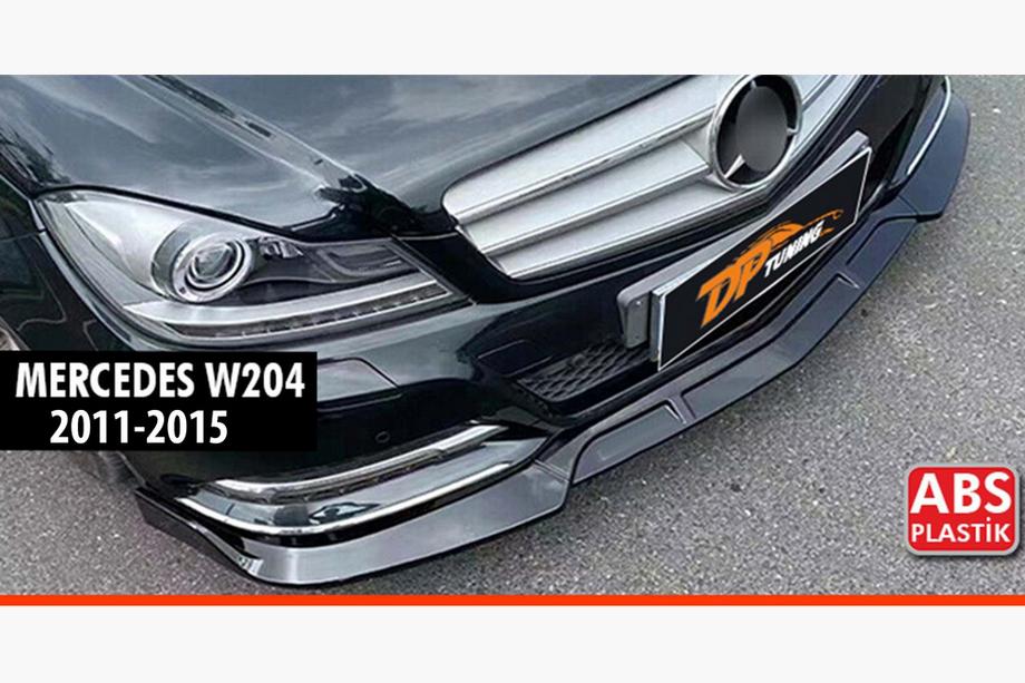 Mercedes C-class W204 2007-2015 Frontspoiler DPT V1 (2011-2015, Schwarz Glanz) Foto 1
