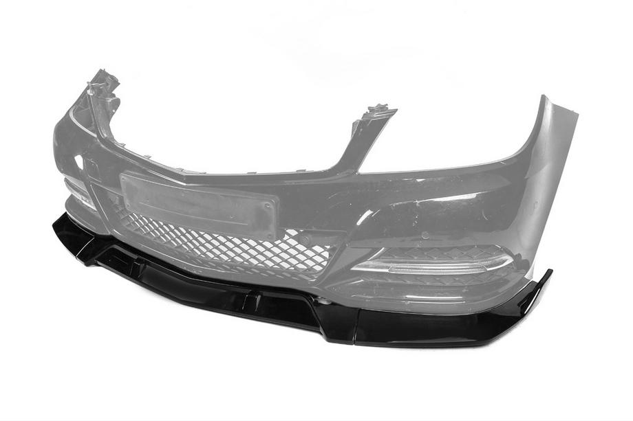 Mercedes C-class W204 2007-2015 Frontspoiler DPT V1 (2011-2015, Schwarz Glanz) Foto 2