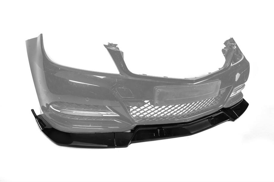 Mercedes C-class W204 2007-2015 Frontspoiler DPT V1 (2011-2015, Schwarz Glanz) Foto 5
