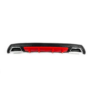 Universeller Heckdiffusor DPT V-5 (ABS) (Rot+Schwarz Glanz) Foto 1