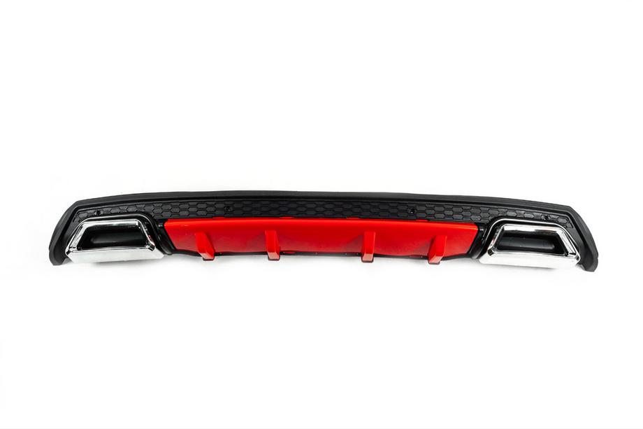 Universeller Heckdiffusor DPT V-5 (ABS) (Rot+Schwarz Glanz) Foto 1