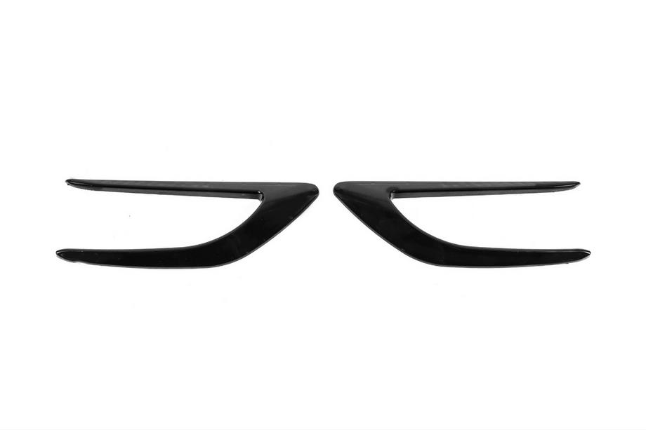 Universelle seitliche Lufteinlässe DPT V-2 (ABS) (2Stk) (Schwarz Glanz) Foto 1