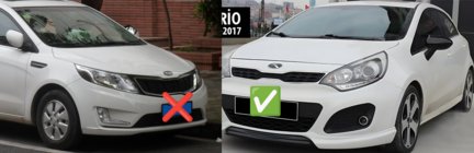 Kia Rio 2012-2017 Spiegelabdeckungen BMW-Style (Ohne Blinker, 2 Stk) Foto 2