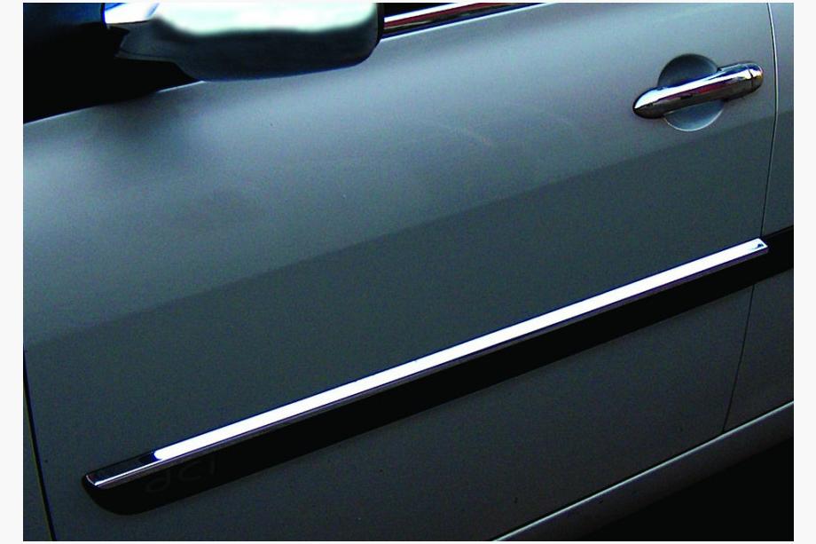 Renault Megane II 2004-2009 Schmale Türleisten 2006-2010 (4 Stk, Edelstahl) Image