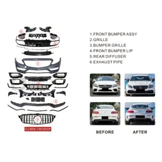 Bodykit mit Diffusor für Coupe (AMG C63-Design 2018-2021) Foto 2