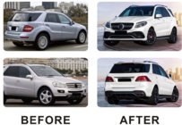 Mercedes ML W164 2005-2011 Restyling-Kit für W166 GLE63 AMG Foto 3