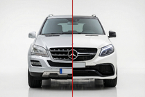 Mercedes ML W164 2005-2011 Restyling-Kit für W166 GLE63 AMG Foto 1