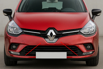 Renault Clio IV 2012-2019 Chrom Rahmen Frontemblem Carmos (Edelstahl) Foto 1