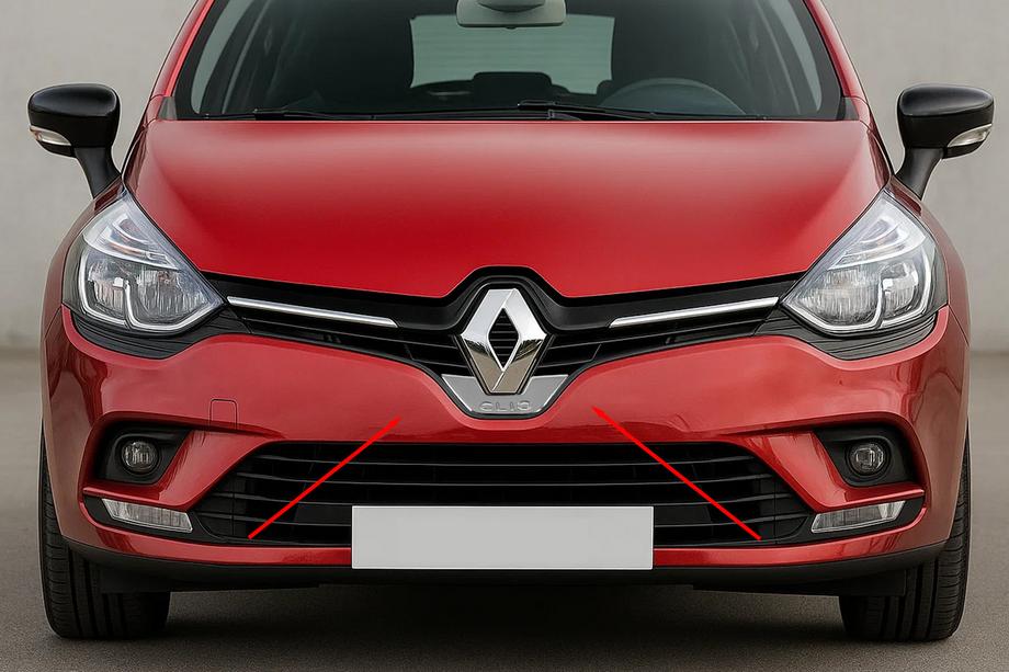 Renault Clio IV 2012-2019 Chrom Rahmen Frontemblem Carmos (Edelstahl) Image