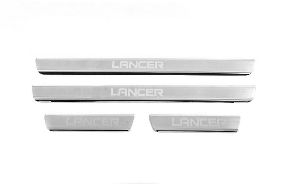 Mitsubishi Lancer 9 2004-2008 Einstiegsleisten Carmos V3 (4 Stk, Edelstahl) Image