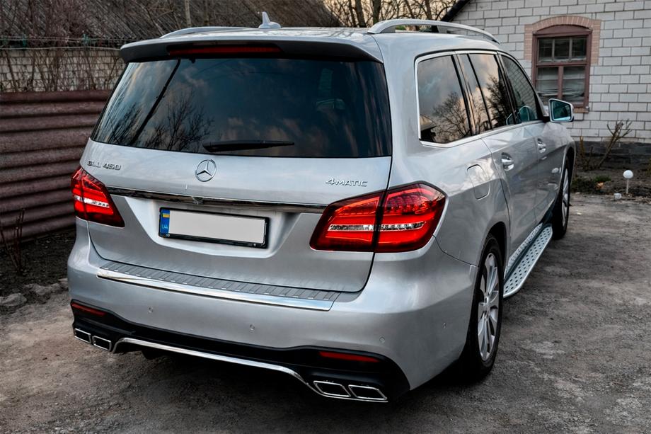Mercedes GL/GLS class X166 2012-2019 Heckdiffusor GLS63 AMG (mit Chrome Endrohren) Foto 1
