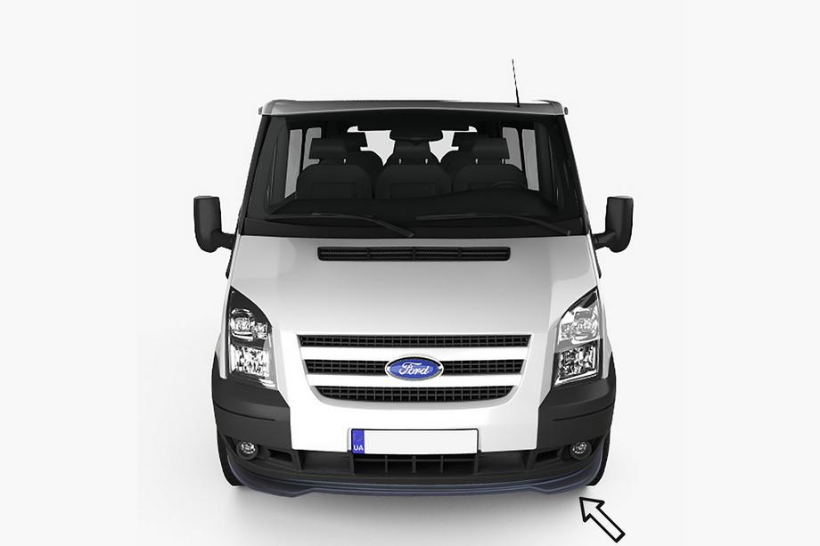 Ford Transit 2000–2014 Front Lip Spoiler ESA (2006-2014, schwarz) Image