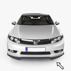 Honda Civic Sedan X 2016-2021 Frontlippe ESA (schwarz) Foto 1