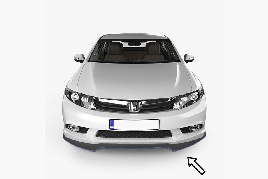 Honda Civic Sedan X 2016-2021 Frontlippe ESA (schwarz) Image