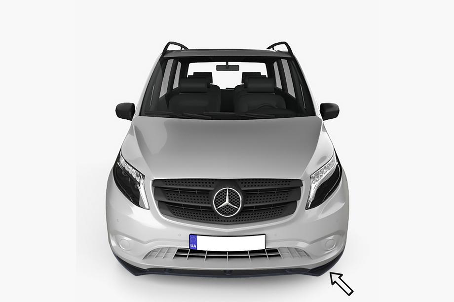 Mercedes Vito/V-class W447 2014- Frontlippe ESA (schwarz) Image