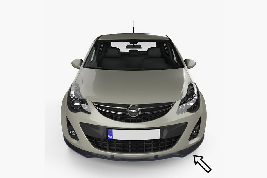 Opel Corsa D 2007-2014 Frontlippe ESA (2010-2014, schwarz) Image