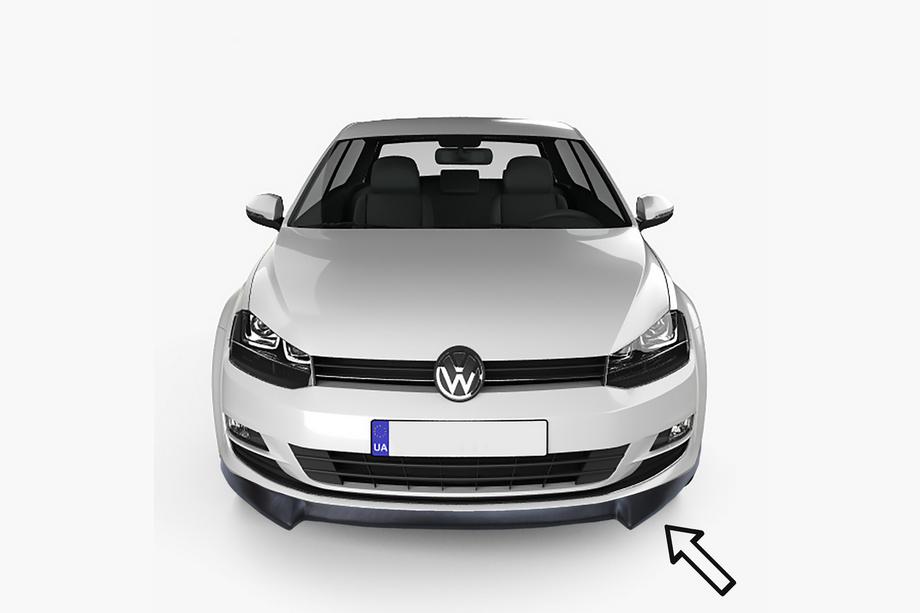Volkswagen Golf 7/E-Golf 2012-2020 Frontlippe ESA (schwarz) Image