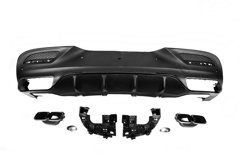 Mercedes GLE coupe C292 2015-2019 Heckdiffusor mit Endrohren Black (Design GLE63) Image