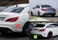 Mercedes CLA C117 2013-2019 Heckdiffusor Black (Design CLA45 mit Endrohren) Foto 2