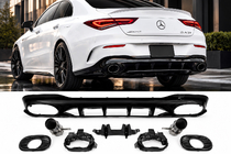 Mercedes CLA C118 2019- Heckdiffusor mit Endrohren (Design CLA35) Foto 1