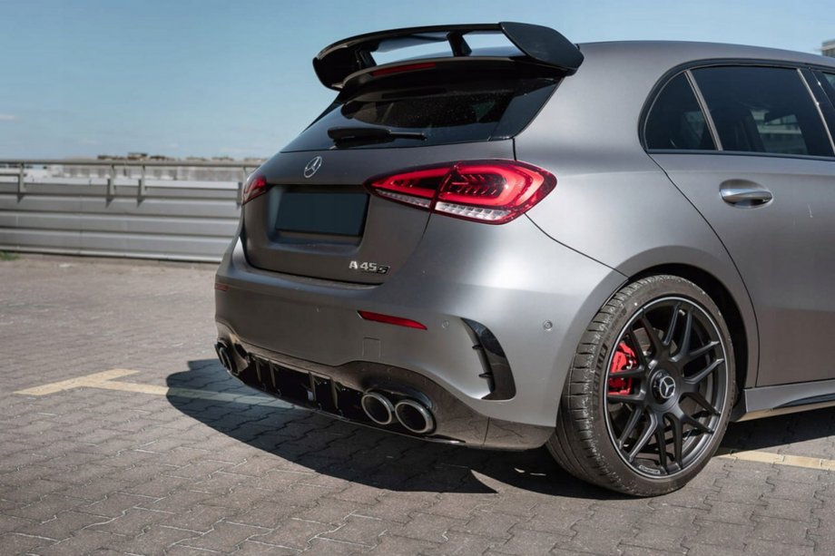 Mercedes A-class W177 2018- Heckdiffusor mit Endrohren (Design A45 HB) Image