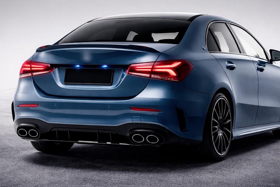 Mercedes A-class W177 2018- Heckdiffusor mit Endrohren (Design A45 SD) Image
