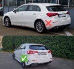 Mercedes A-class W177 2018- Heckdiffusor mit Endrohren (Design A35 HB) Foto 3